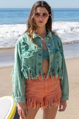 Fey Fringe Denim Jacket
