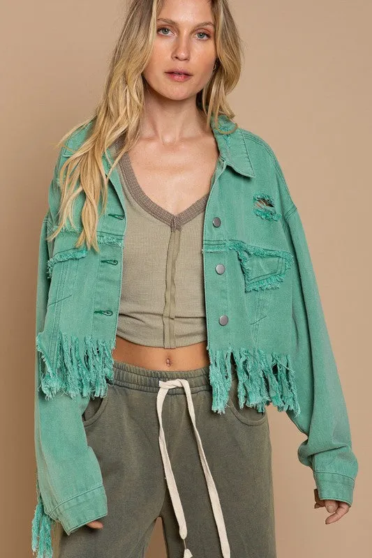 Fey Fringe Denim Jacket