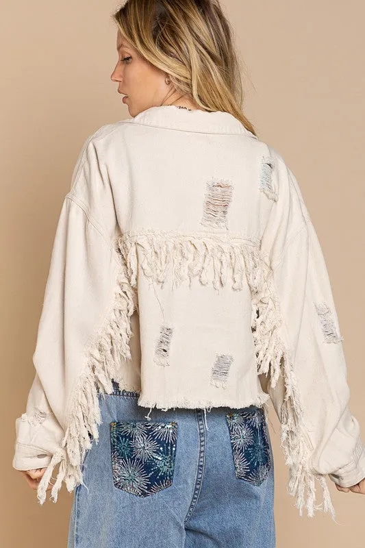 Fey Fringe Denim Jacket