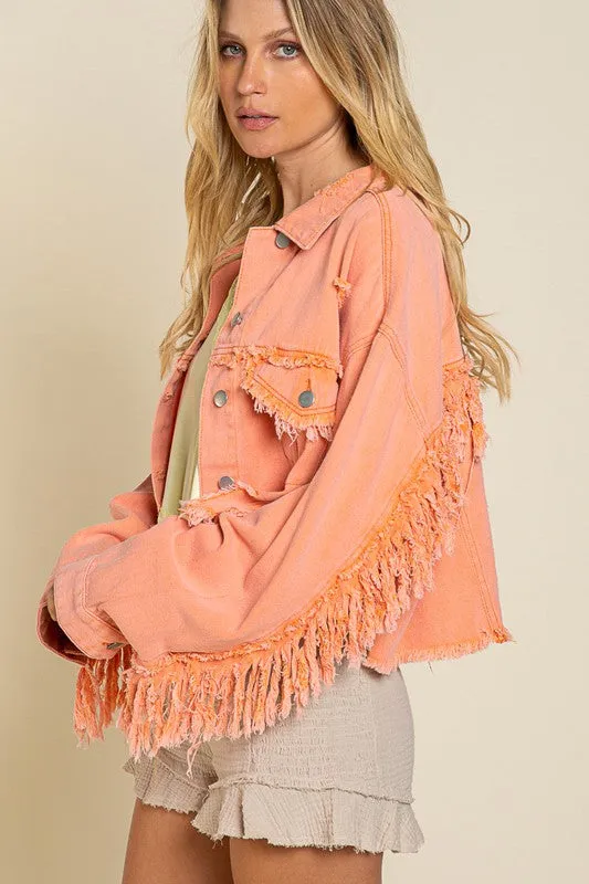 Fey Fringe Denim Jacket