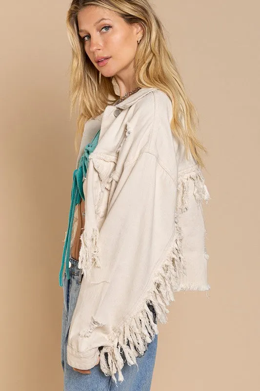 Fey Fringe Denim Jacket