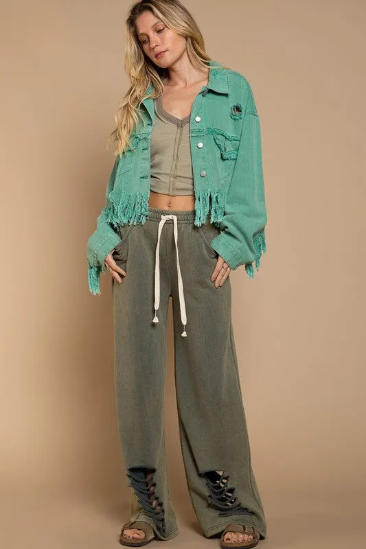 Fey Fringe Denim Jacket