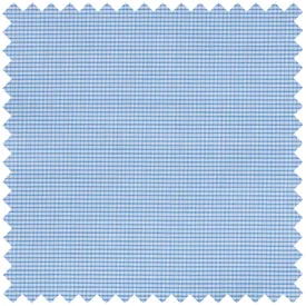 Fine Micro Check Soyella in Sky Blue