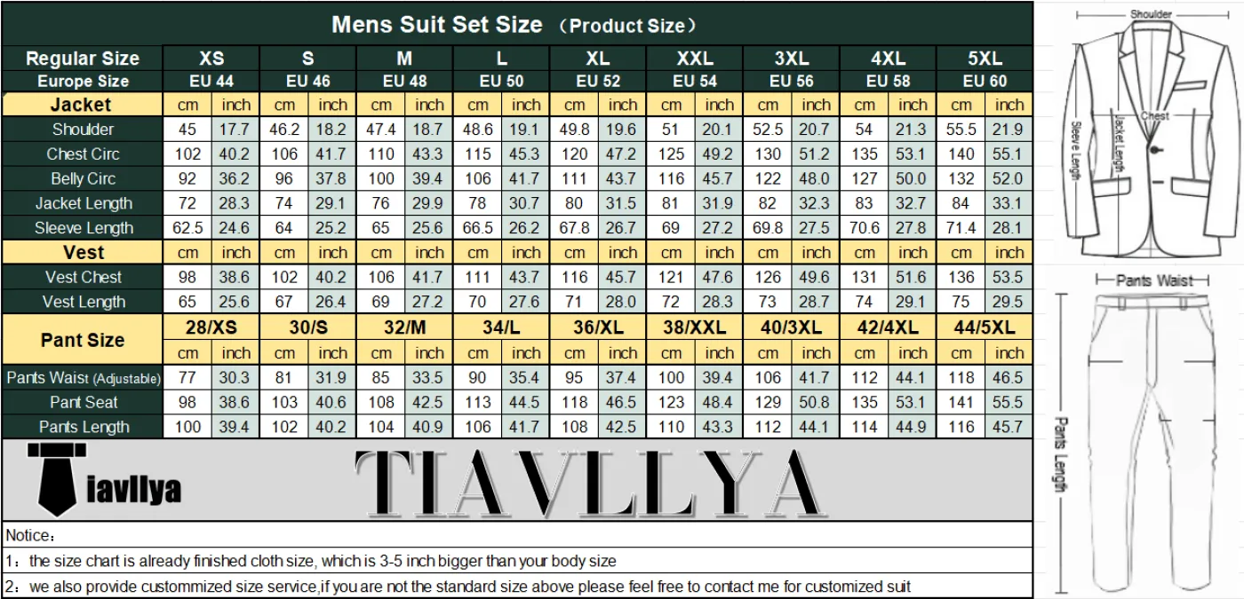 Formal 2 Pieces Mens Suit Double Breasted Flat Notch Lapel Tuxedos (Blazer Pants)