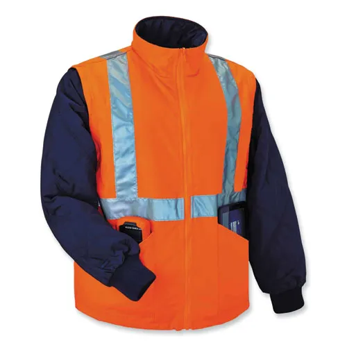Glowear 8385 Class 3 Hi-vis 4-in-1 Jacket, 4x-large, Orange, Ships In 1-3 Business Days