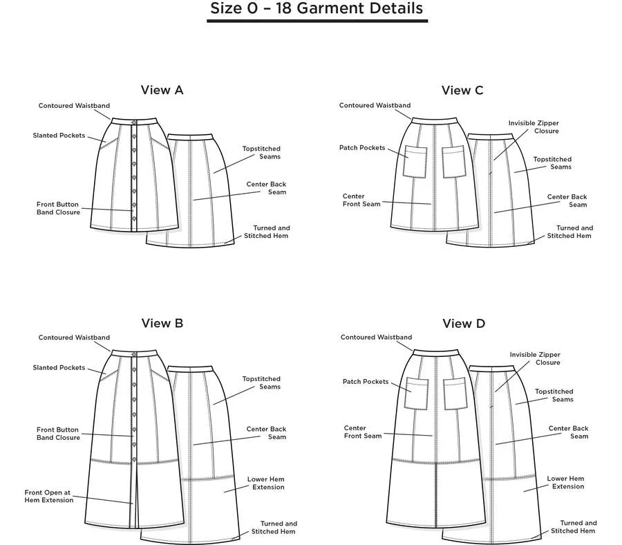 Grainline Studio, Reed Skirt Pattern