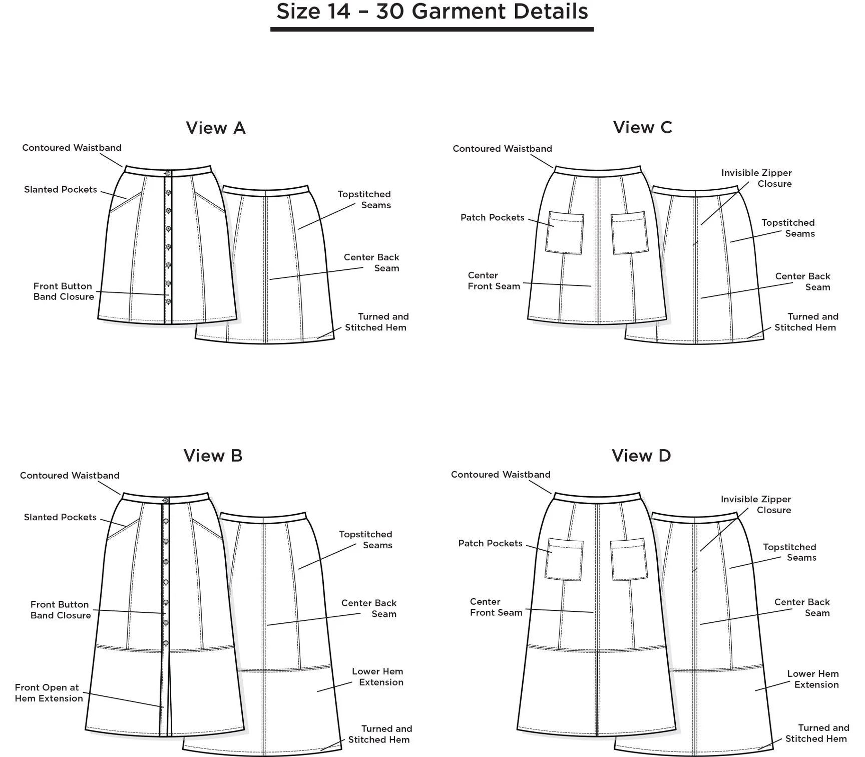 Grainline Studio, Reed Skirt Pattern