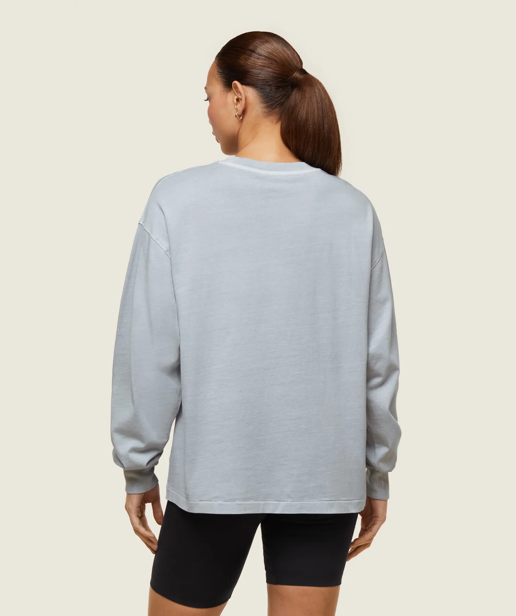 Gymshark everywear Long Sleeve Top - Ice Grey