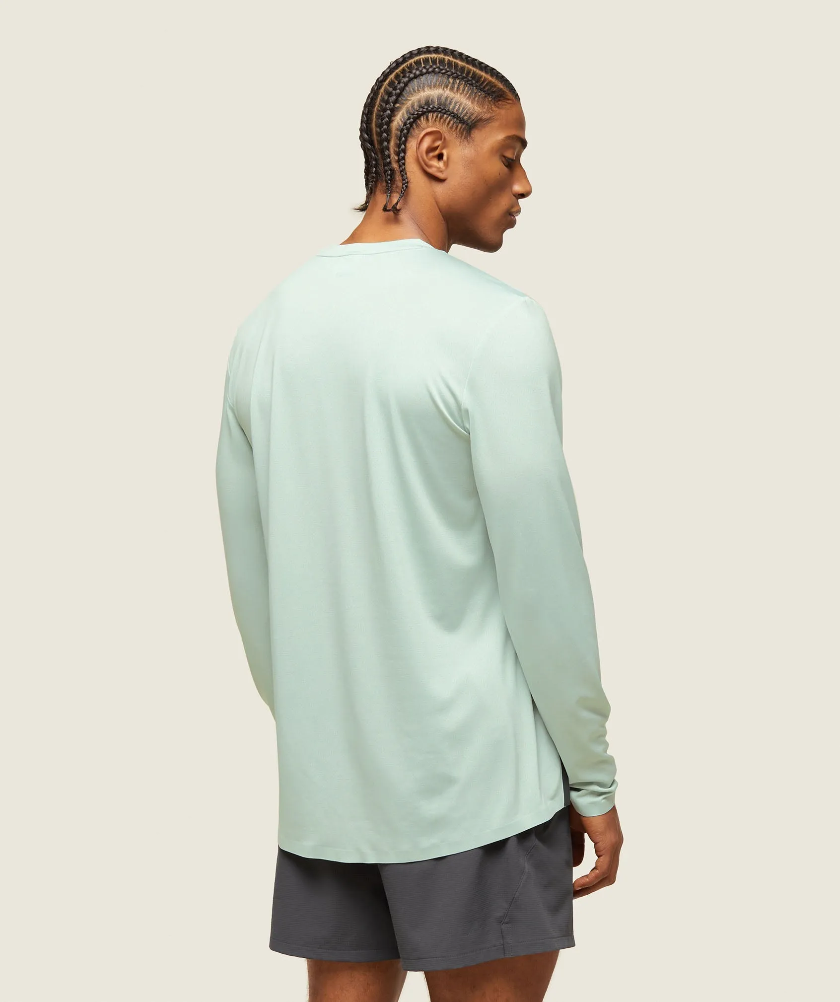 Gymshark everywear Tech Long Sleeve Tee - Cool Turquoise