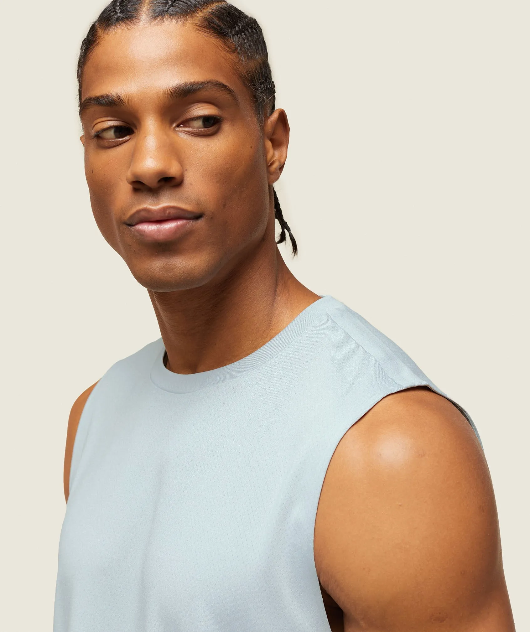 Gymshark everywear Tech Sleeveless Tee - Ice Grey
