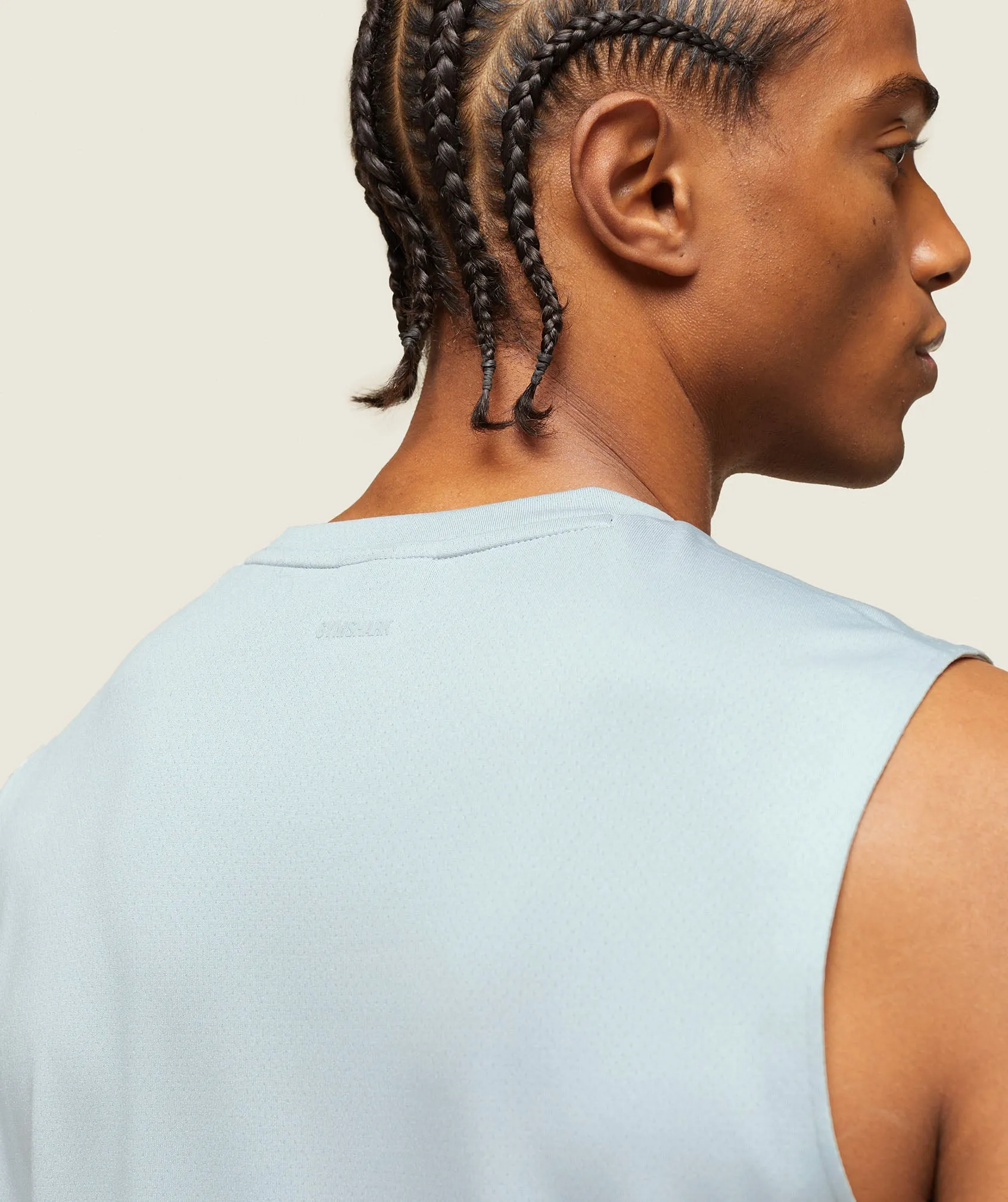 Gymshark everywear Tech Sleeveless Tee - Ice Grey