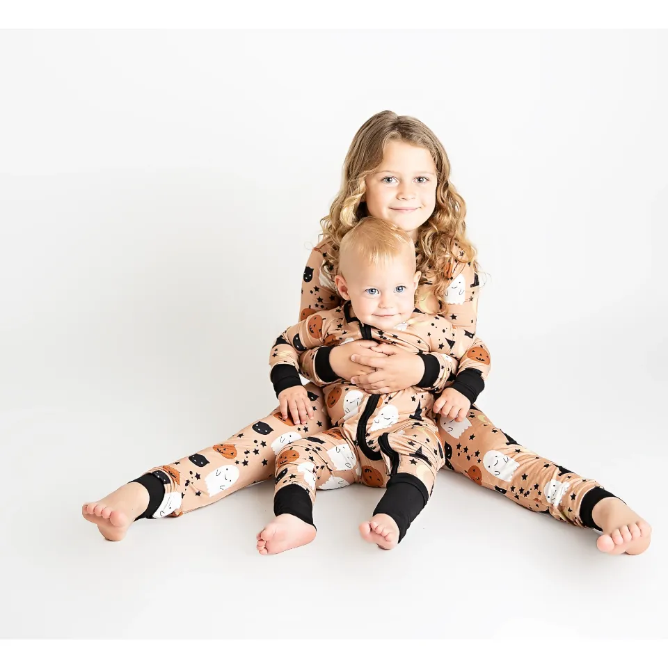 halloween bamboo toddler pajama set in trick or treat