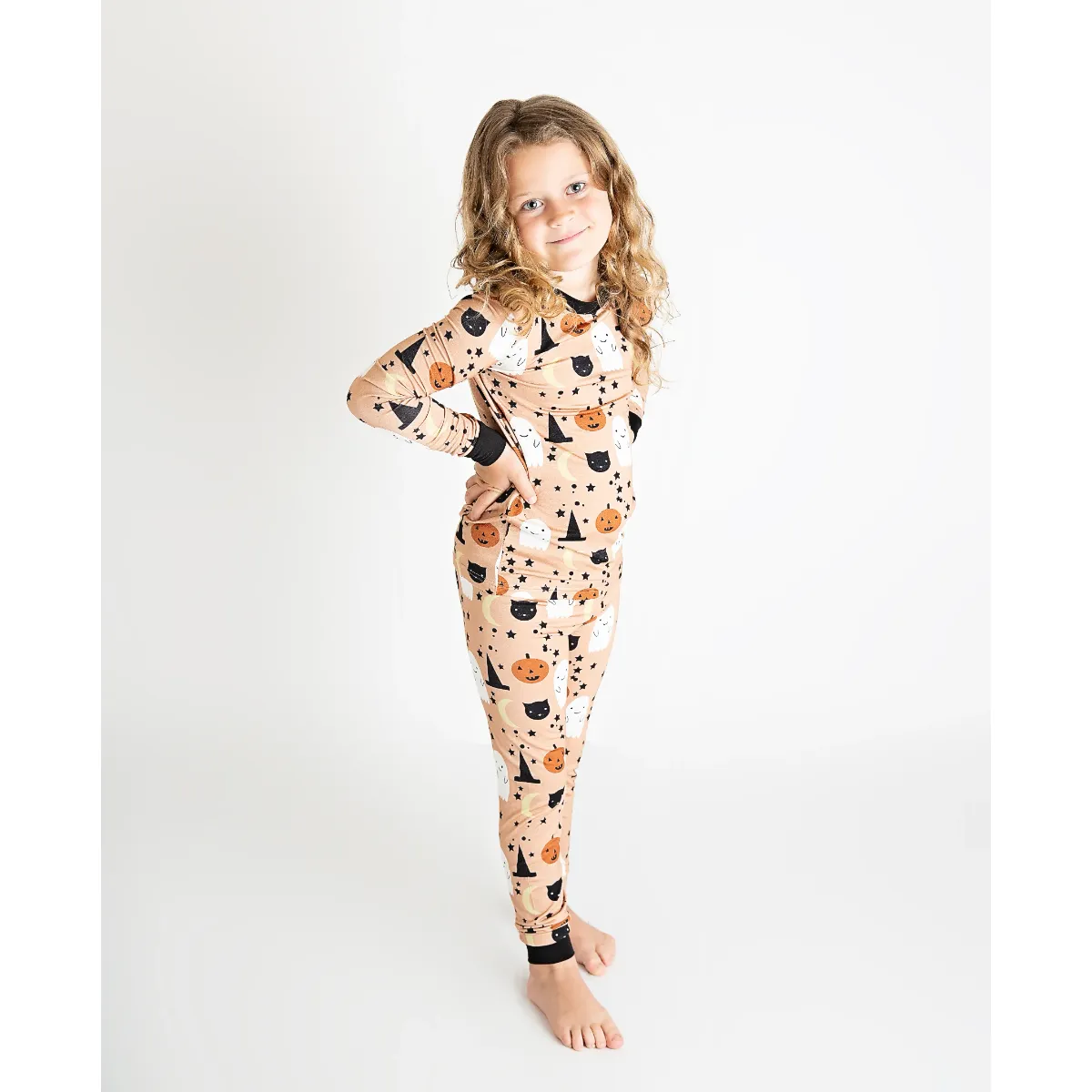 halloween bamboo toddler pajama set in trick or treat