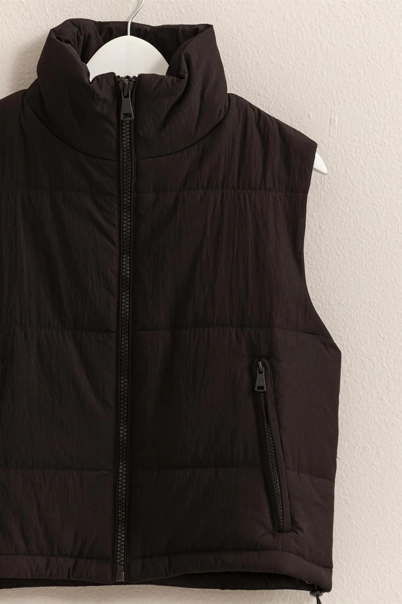 HF24F520-Puffer Vest With Zipper