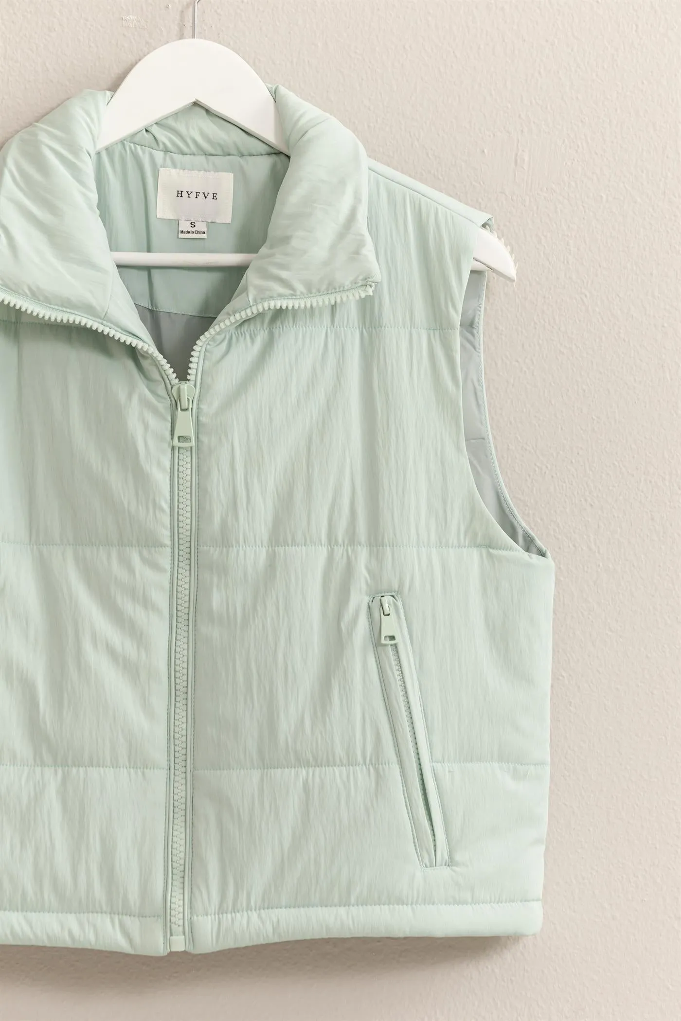 HF24F520-Puffer Vest With Zipper
