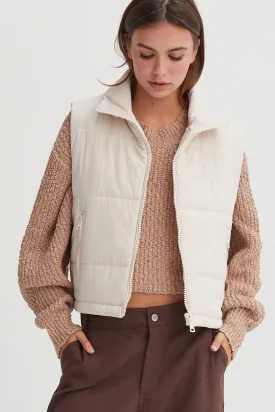 HF24F520-Puffer Vest With Zipper