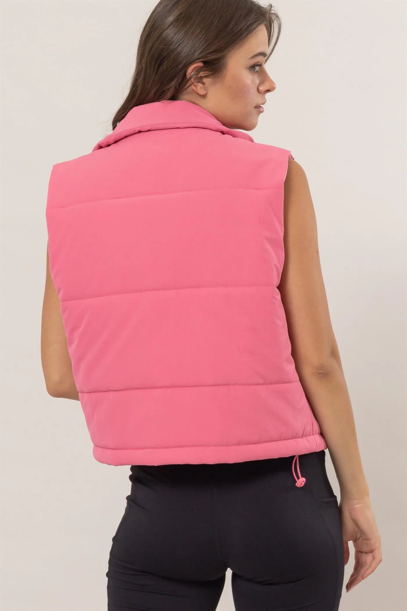 HF24F520-Puffer Vest With Zipper