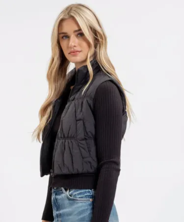 High Collar ZIP Puffer Vest