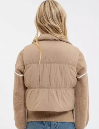 High Collar ZIP Puffer Vest