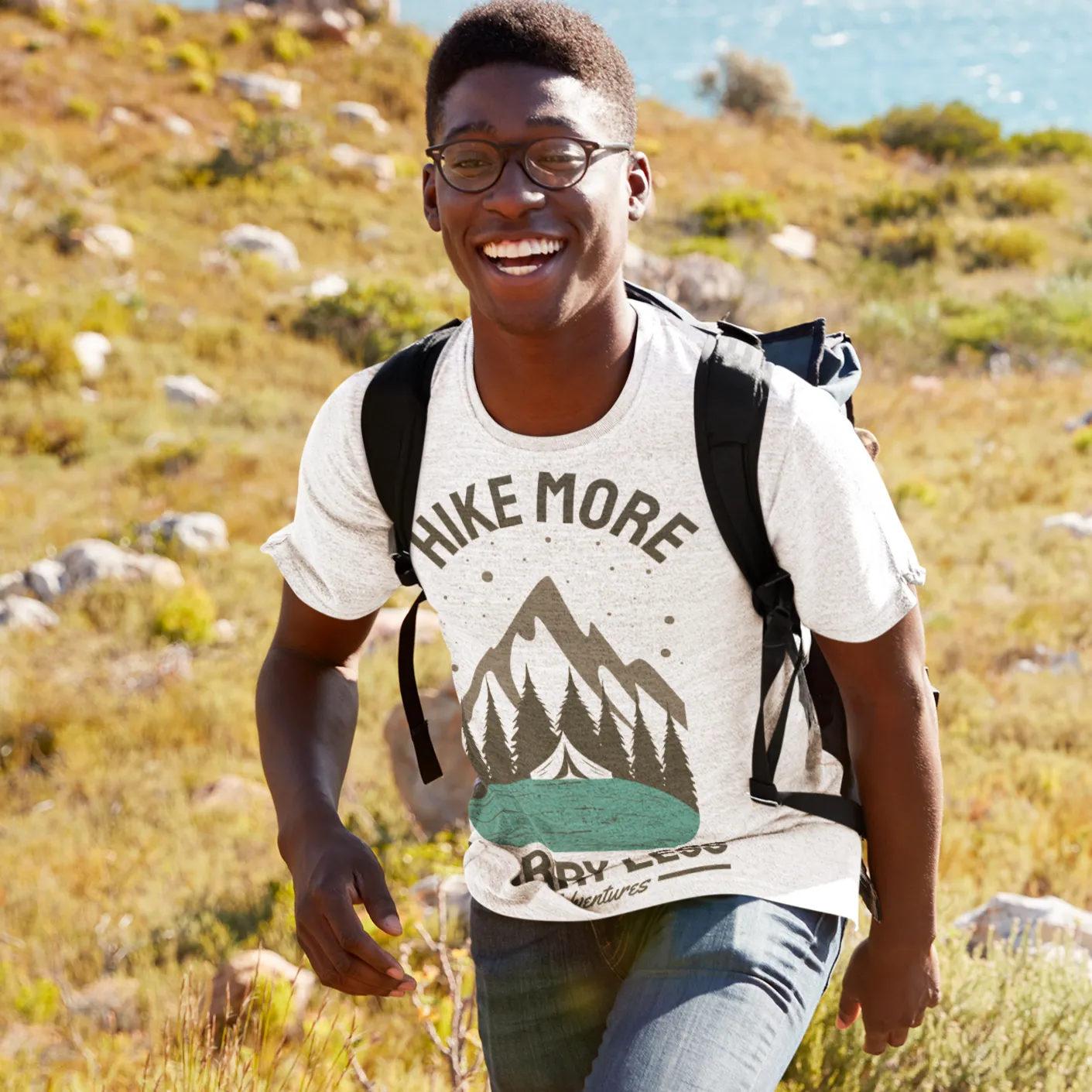 Hike More, Worry Less Unisex T-Shirt