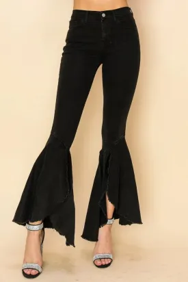 Hyper stretch ultra bell bottom jeans