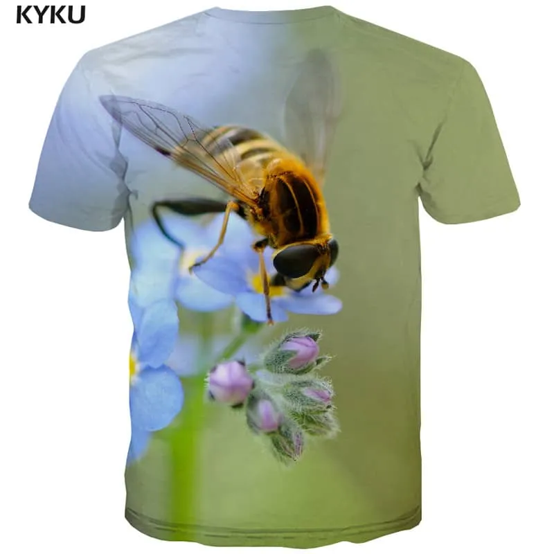insect shirt Hip hop tshirt 3D plant art costume Casual beautiful men