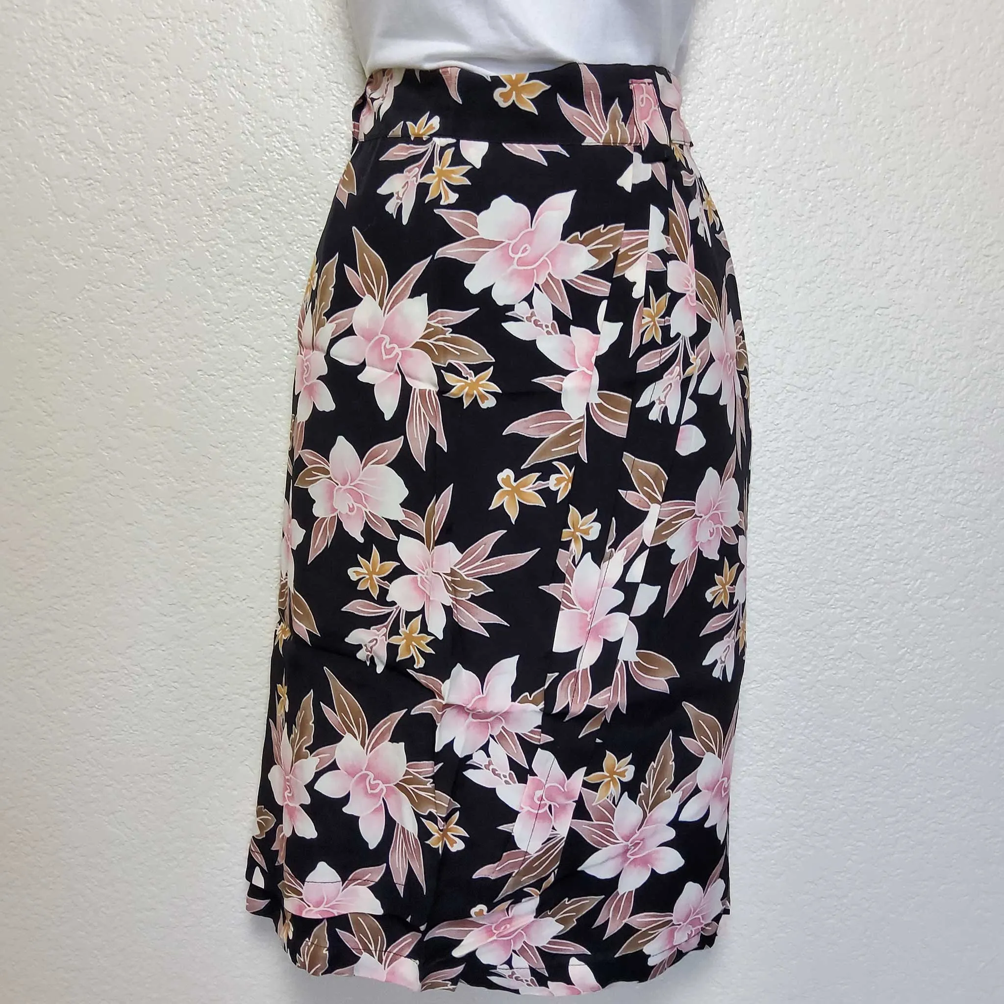 Jones New York Black 2-Piece Suit with Pink Floral Pattern, Women's Size 12