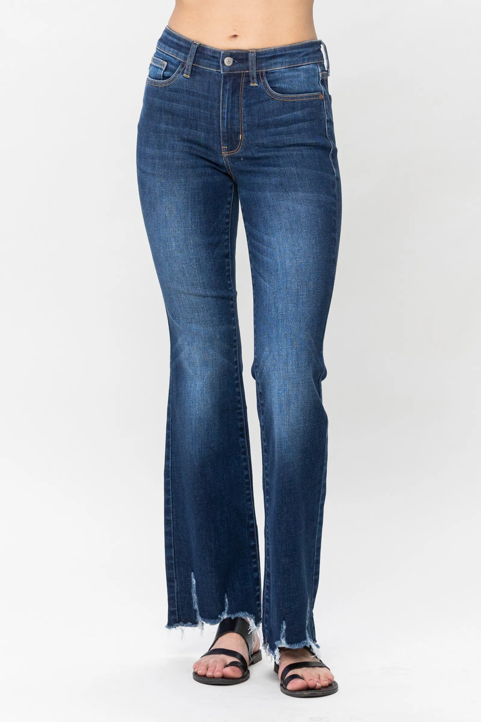 JUDY BLUE MID RISE NON-DISTRESSED BOOT CUTJEANS / STUFFOLOGY BOUTIQUE