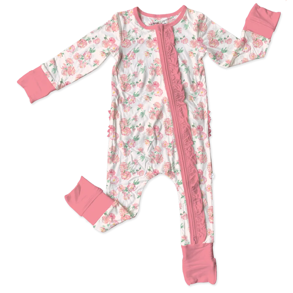 Katie-Rae Bamboo Ruffle Convertible Footie