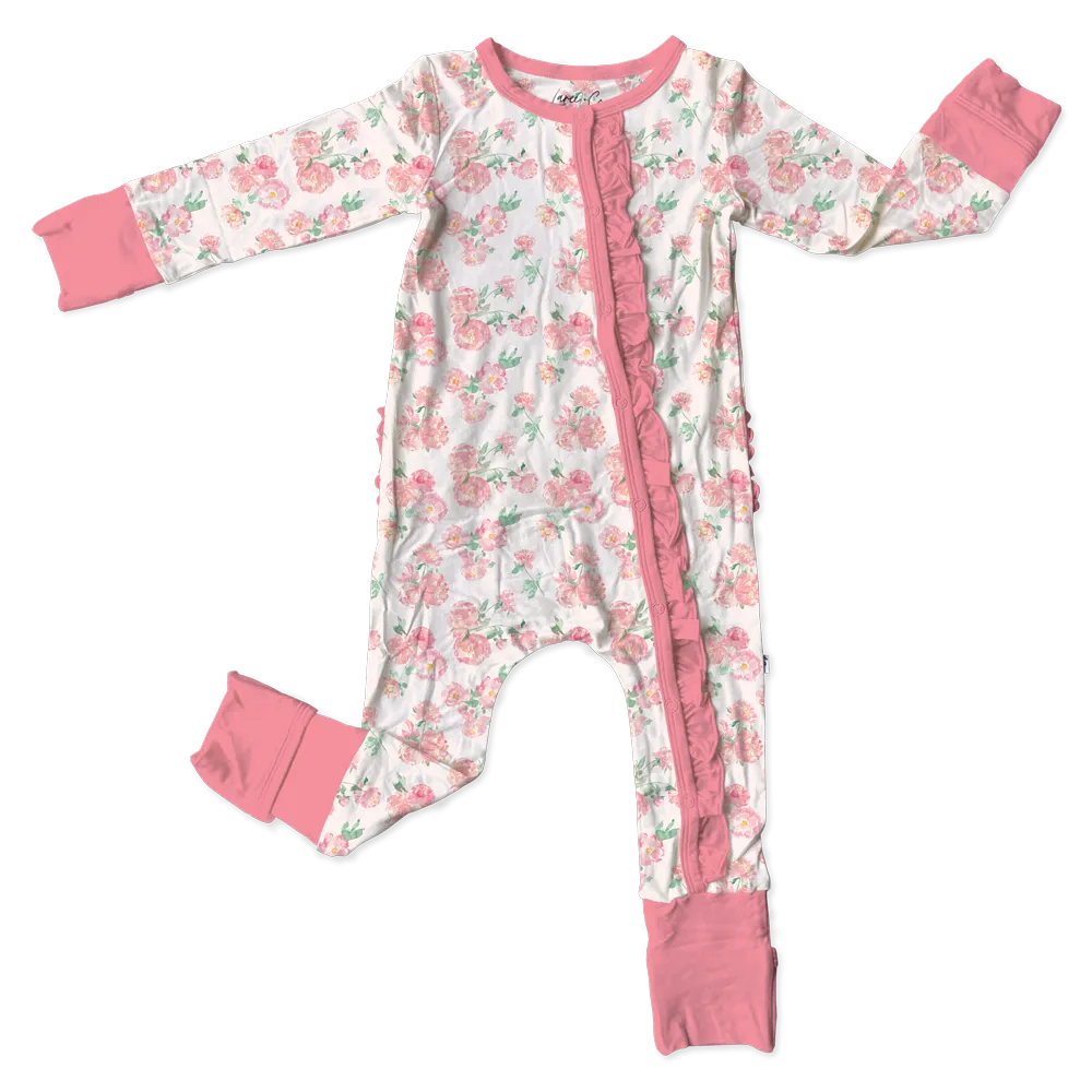 Katie-Rae Bamboo Ruffle Convertible Footie
