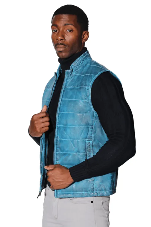 Leather Bubble Vest