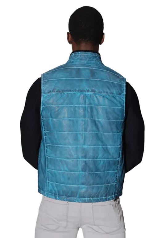 Leather Bubble Vest