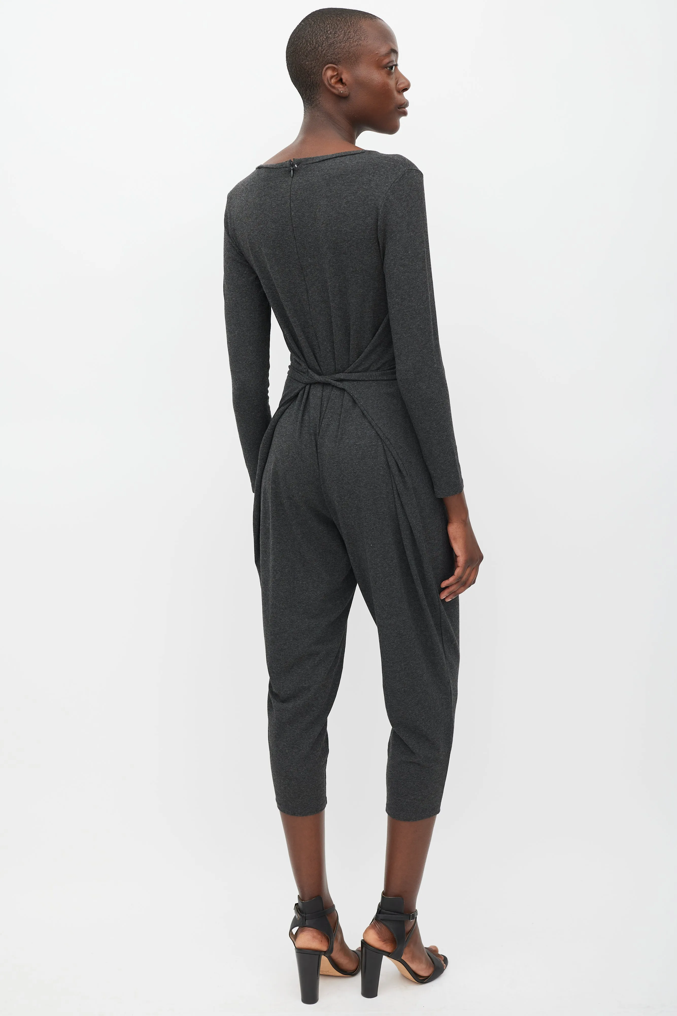 Leisure Dark Grey Wrapped Jumpsuit