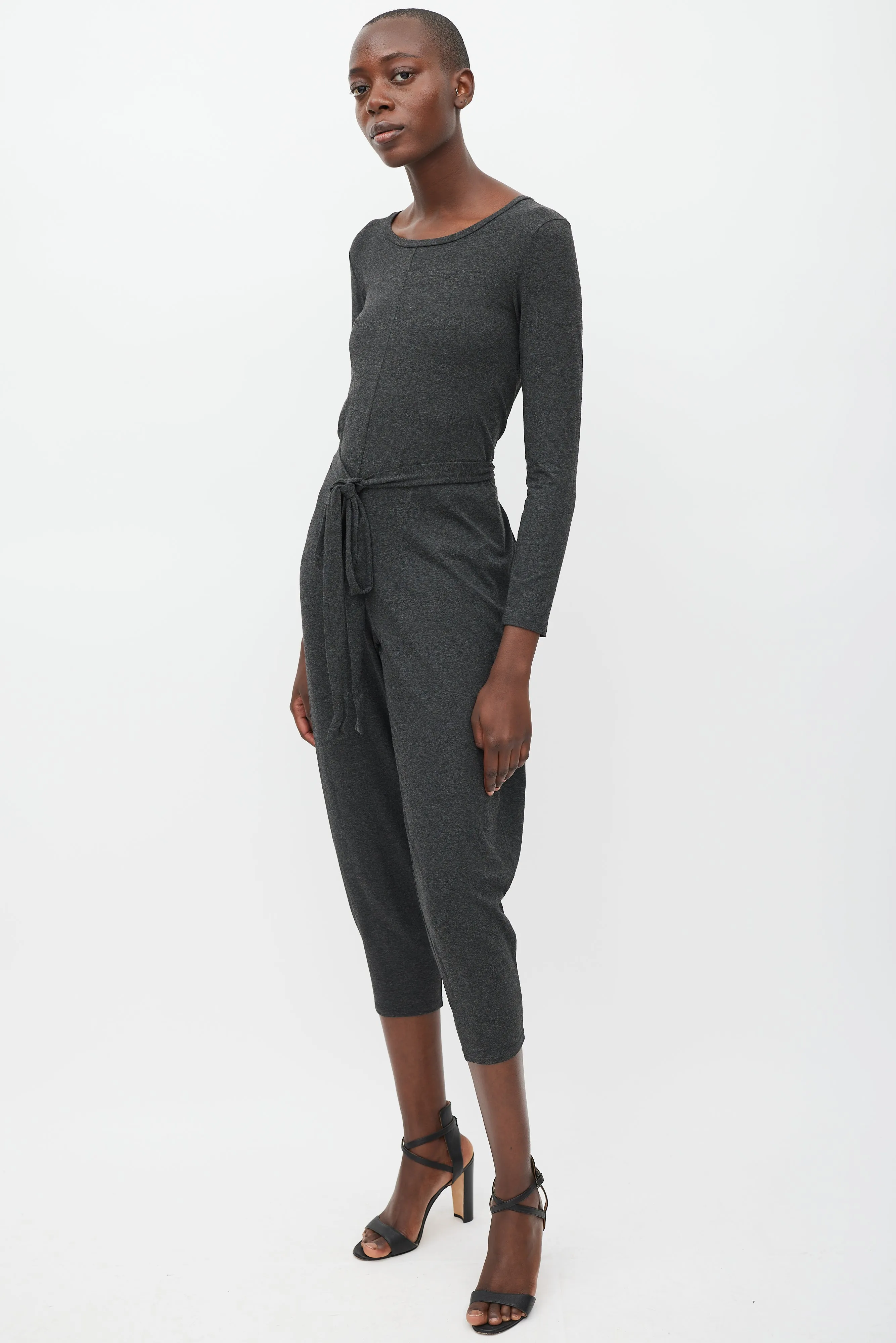 Leisure Dark Grey Wrapped Jumpsuit