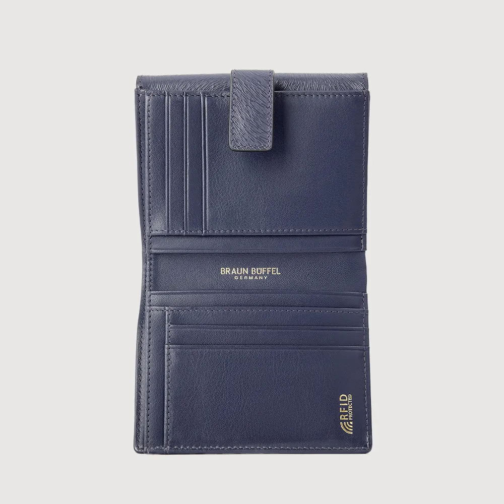 LINUS BIFOLD SMALL WALLET WITH EXTERNAL COIN COMPARTMENT