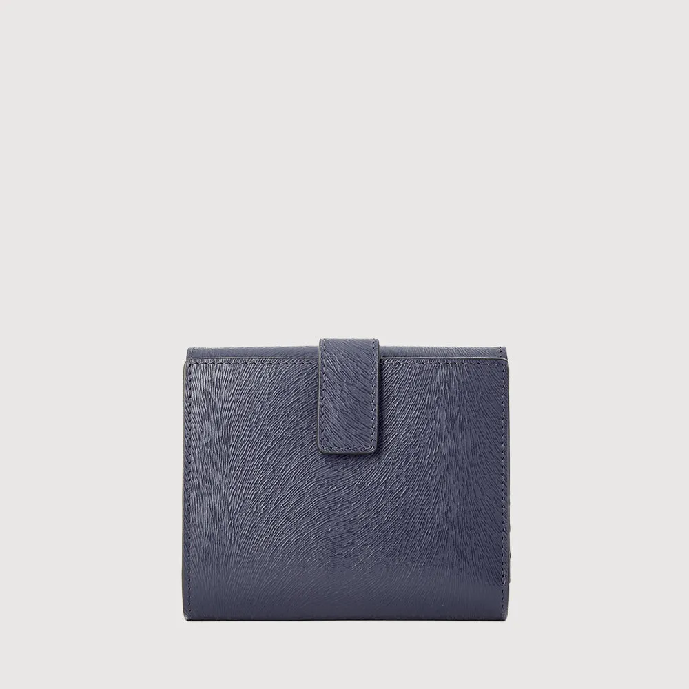 LINUS BIFOLD SMALL WALLET WITH EXTERNAL COIN COMPARTMENT
