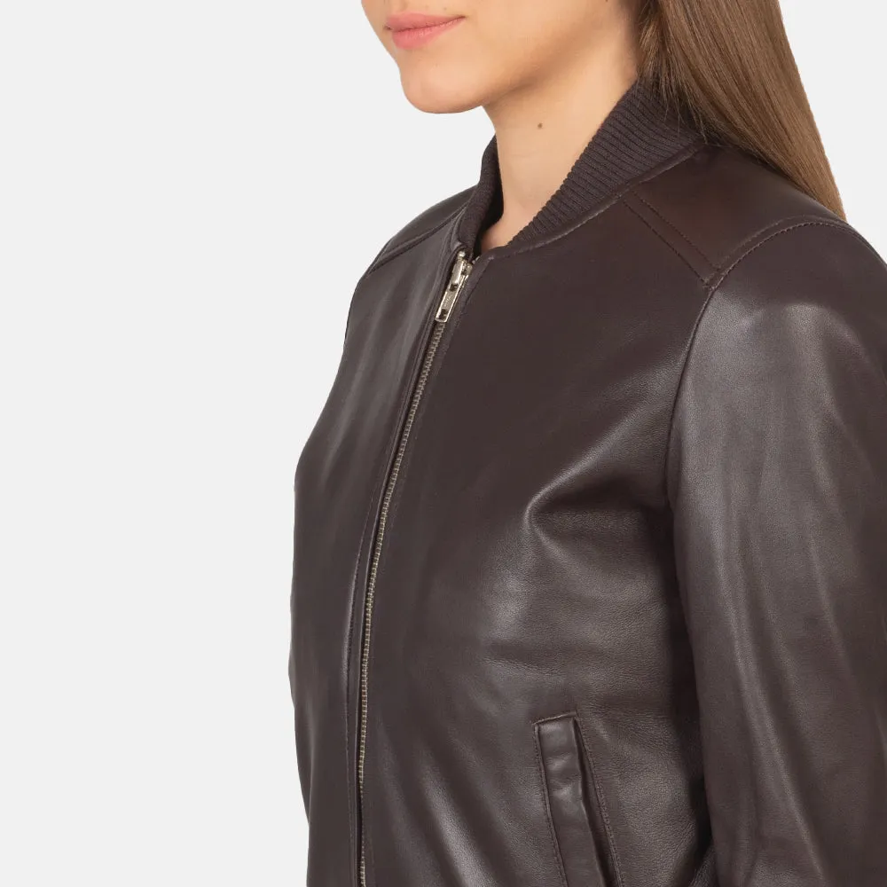 Lucy Brown Leather Jacket