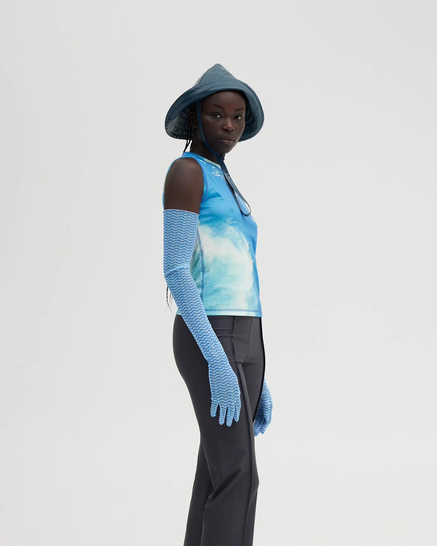 Lycra Tank - For You Wave Print