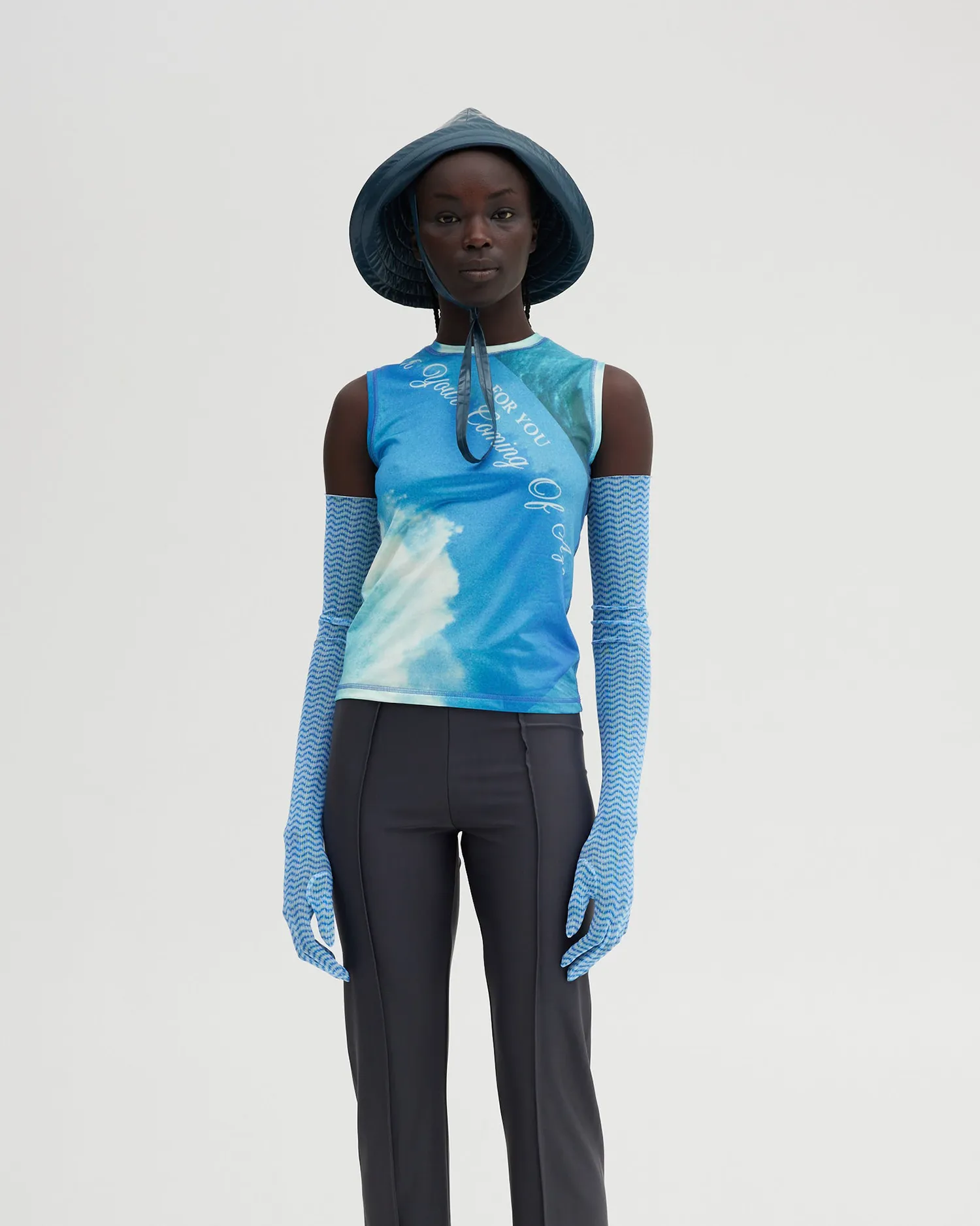Lycra Tank - For You Wave Print