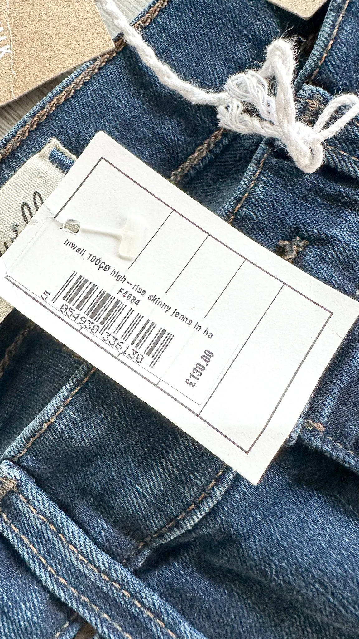 Madewell 10" High-Rise Skinny Jeans Indigo Hayes Wash