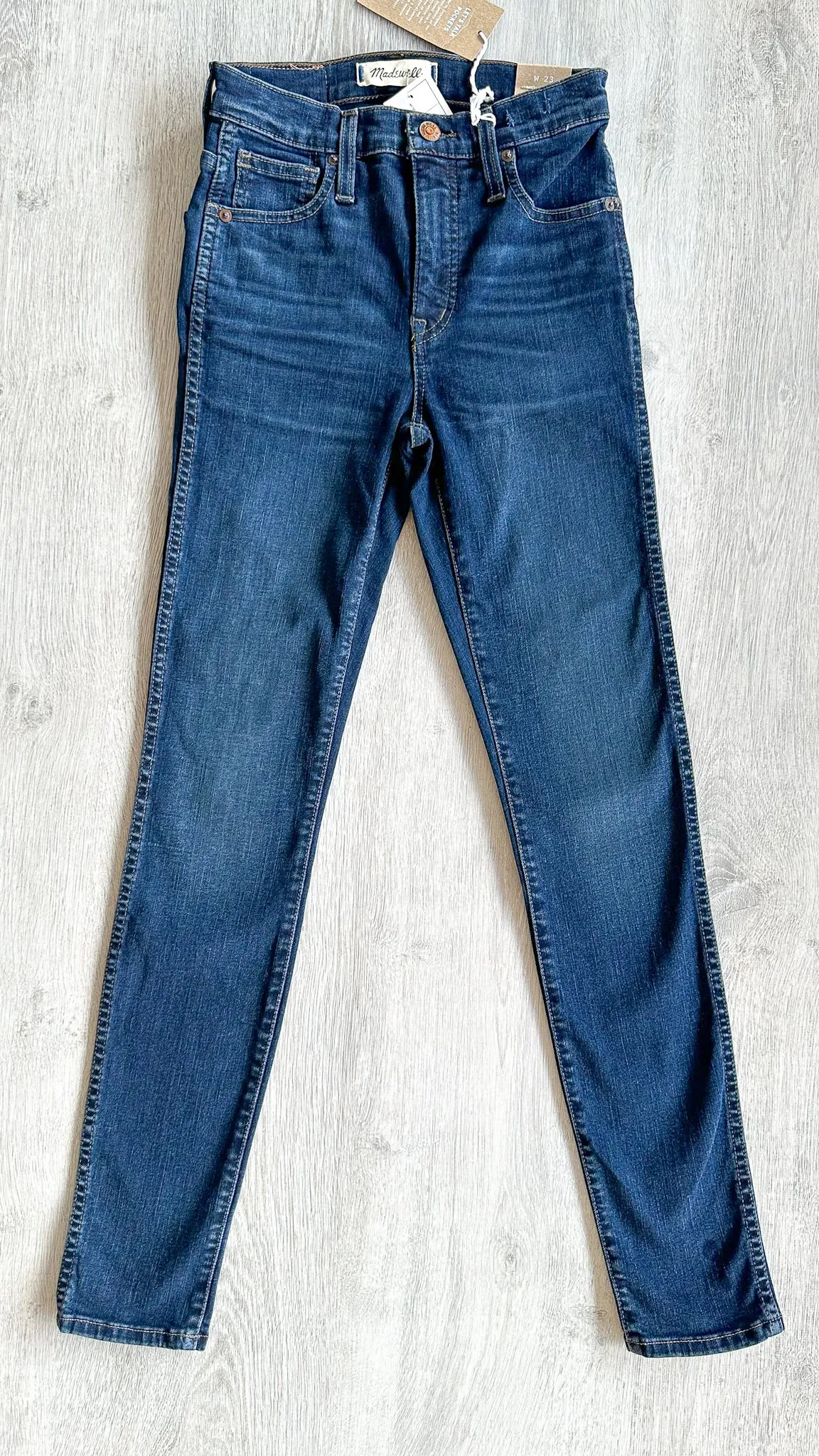 Madewell 10" High-Rise Skinny Jeans Indigo Hayes Wash