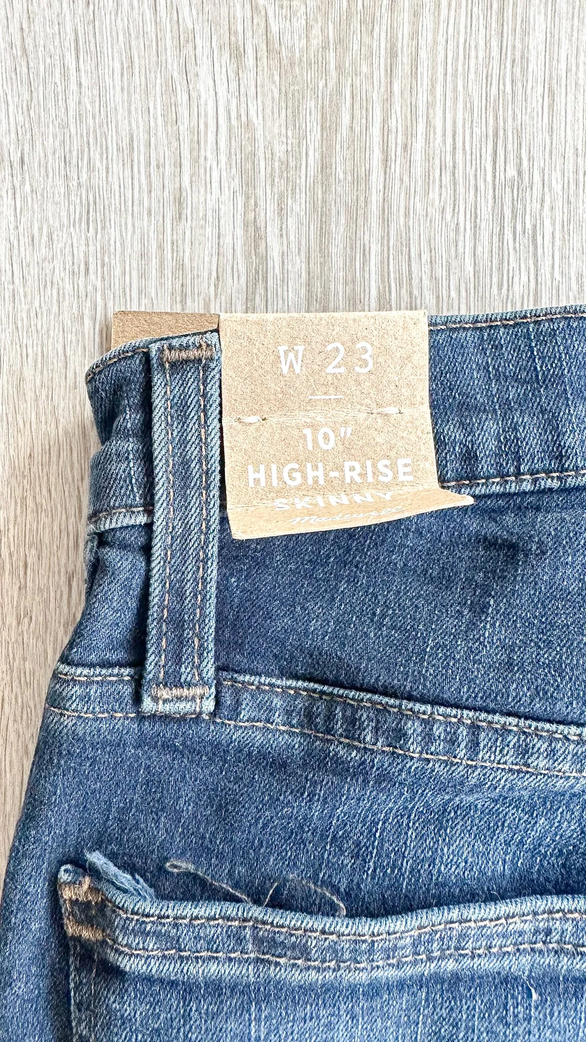 Madewell 10" High-Rise Skinny Jeans Indigo Hayes Wash