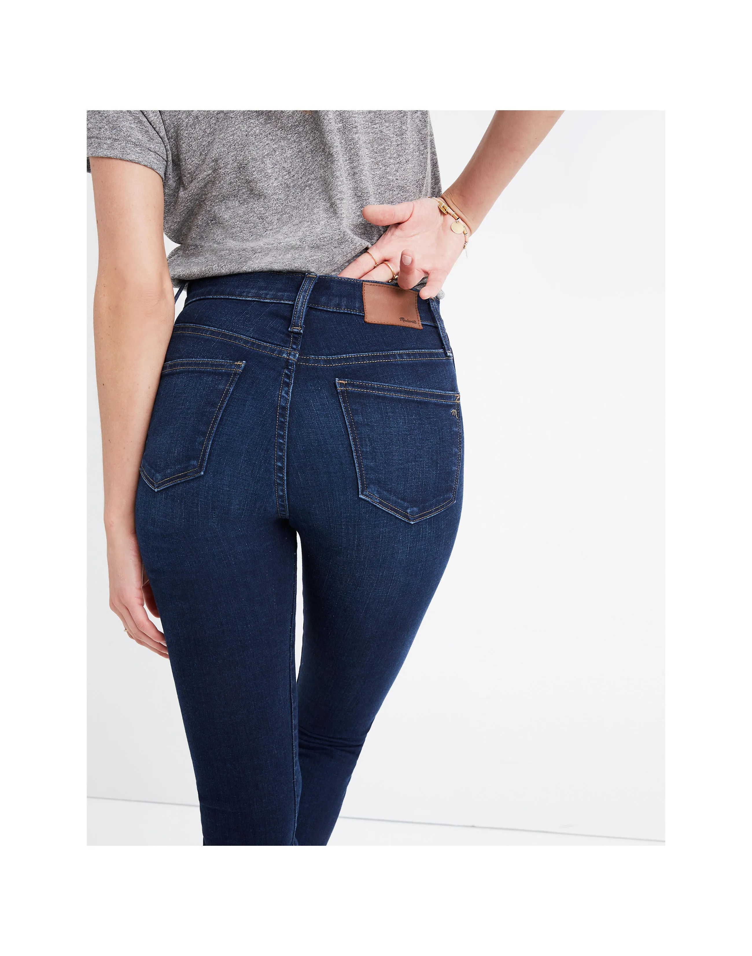 Madewell 10" High-Rise Skinny Jeans Indigo Hayes Wash