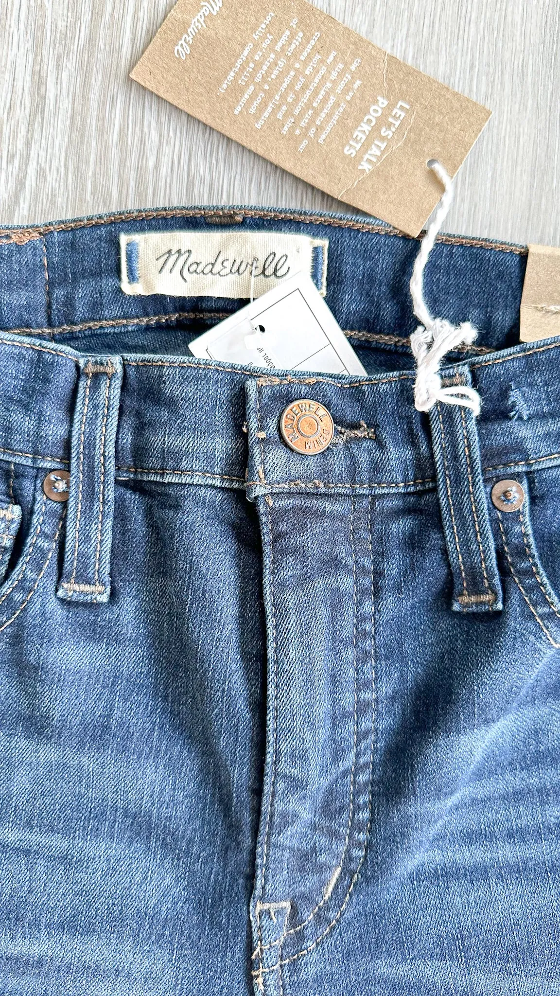 Madewell 10" High-Rise Skinny Jeans Indigo Hayes Wash