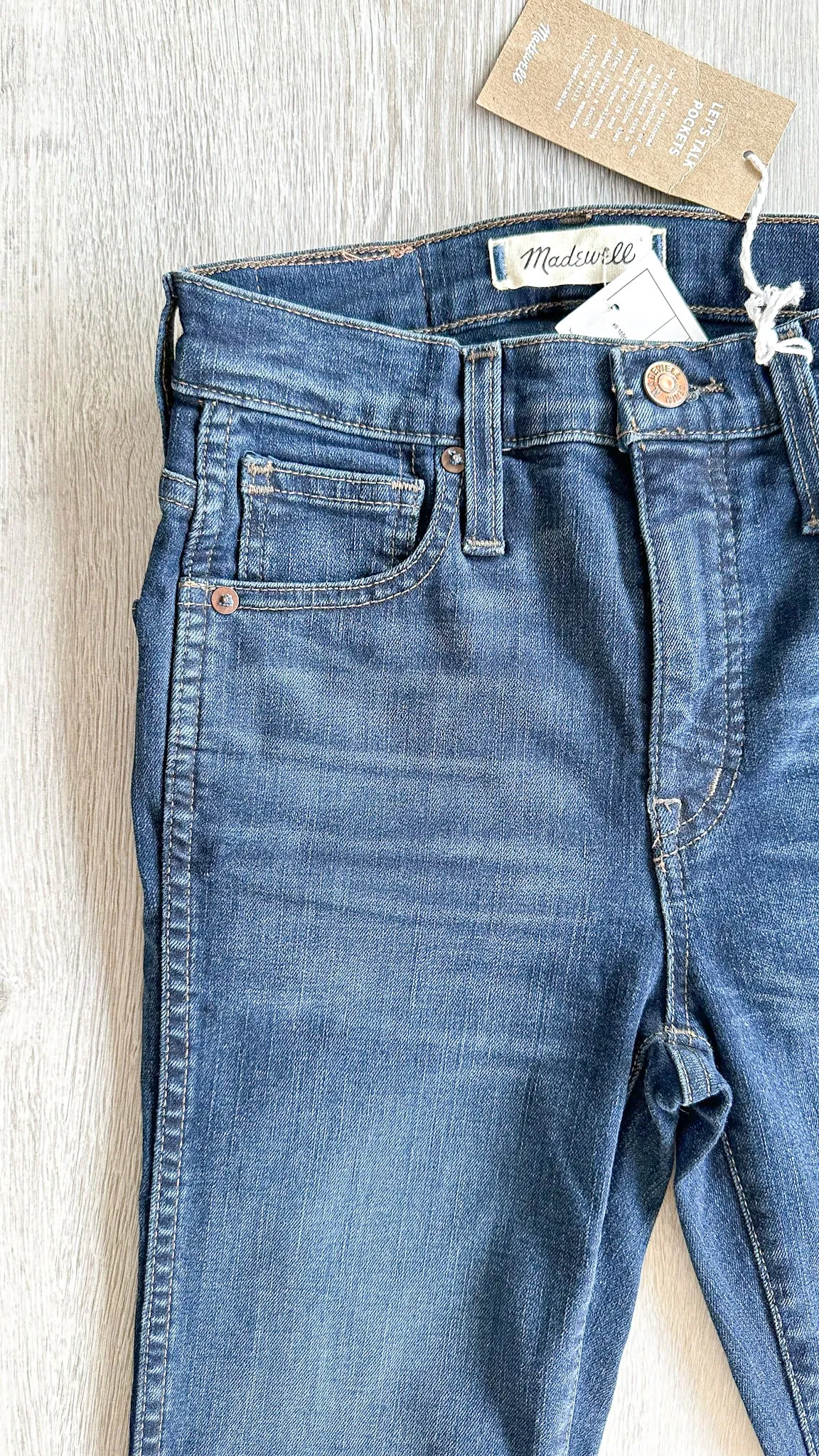 Madewell 10" High-Rise Skinny Jeans Indigo Hayes Wash