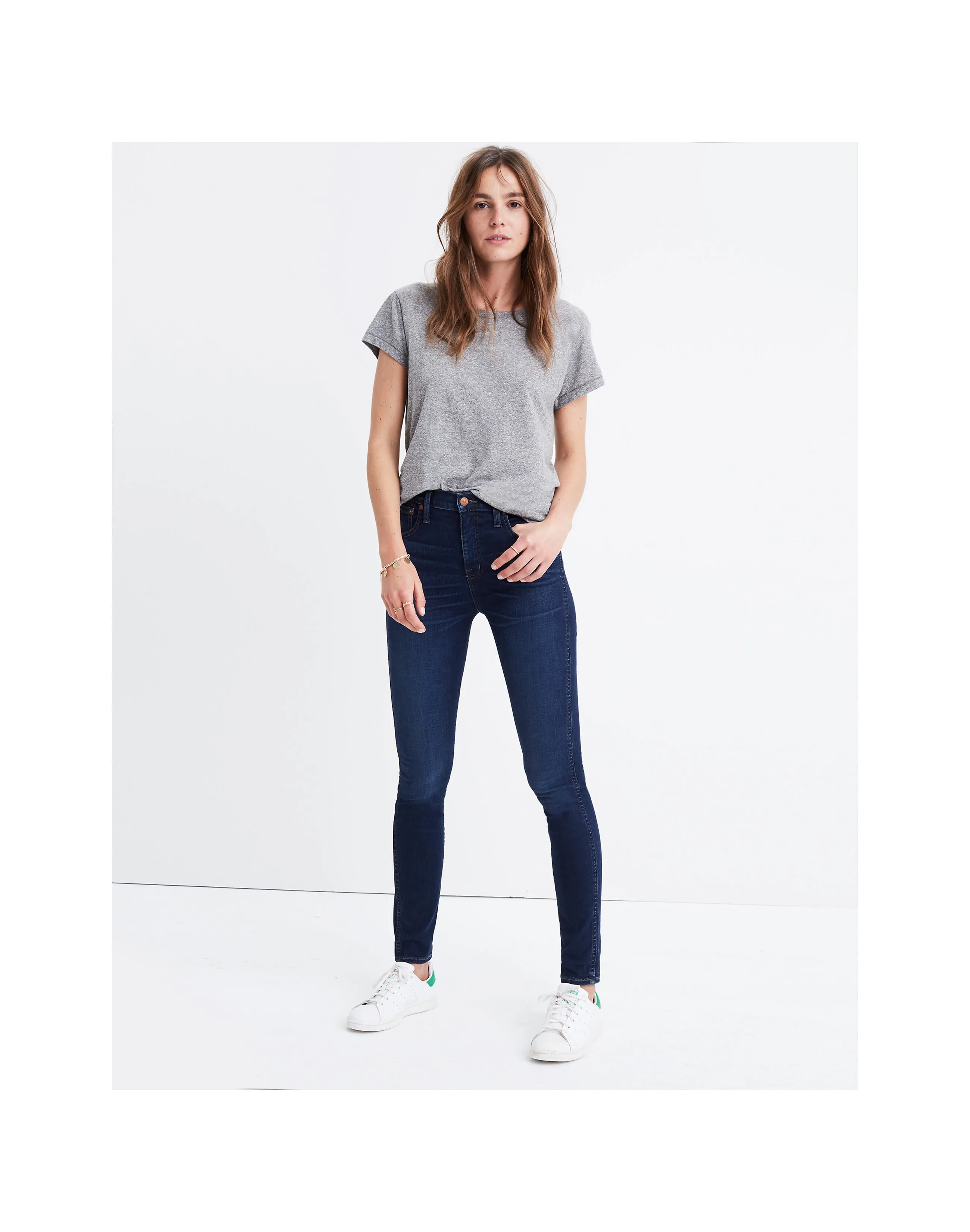 Madewell 10" High-Rise Skinny Jeans Indigo Hayes Wash
