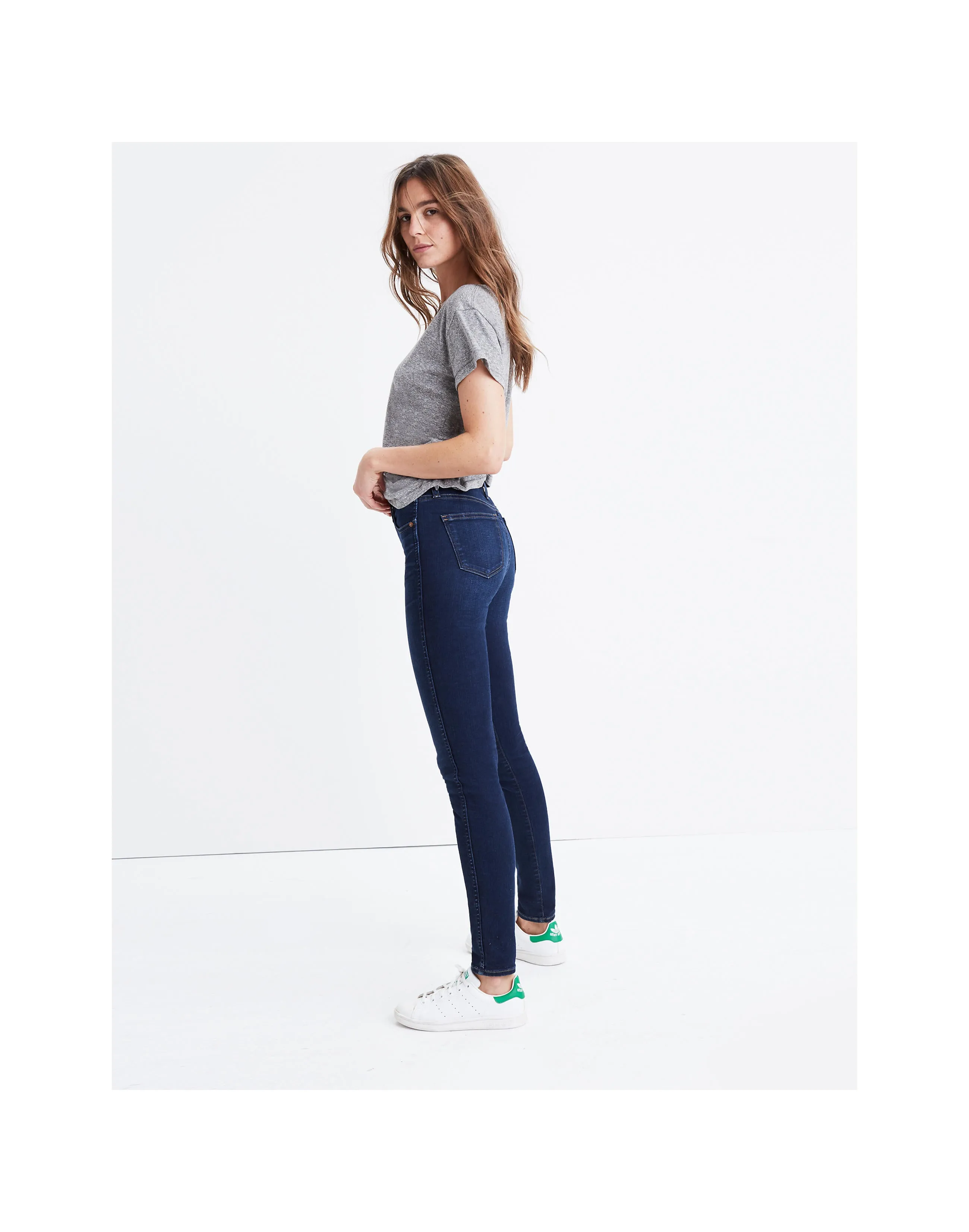 Madewell 10" High-Rise Skinny Jeans Indigo Hayes Wash