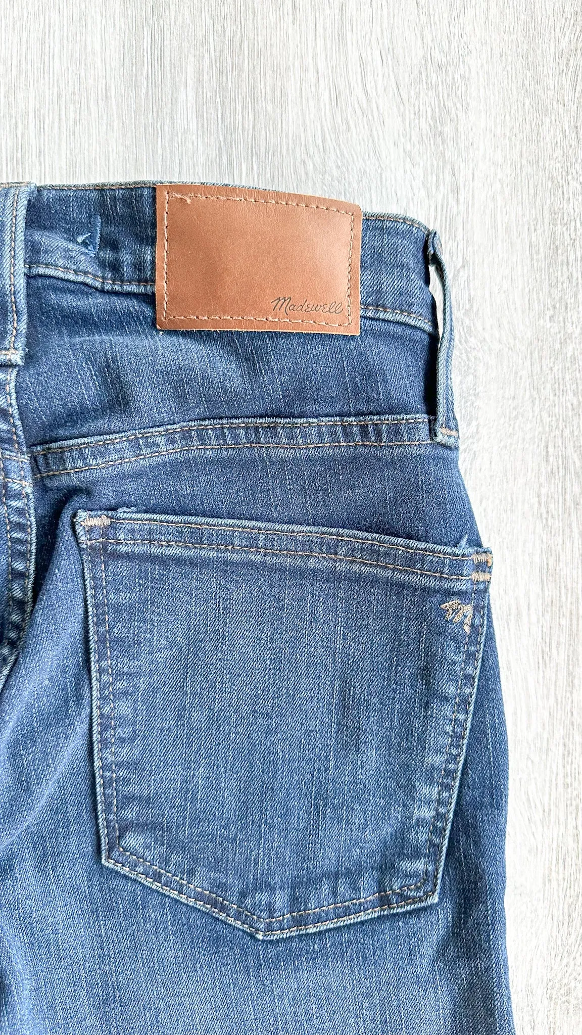Madewell 10" High-Rise Skinny Jeans Indigo Hayes Wash