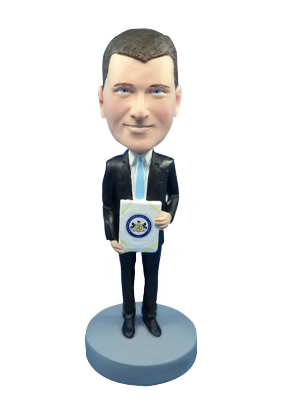 Man in Suit Receiving an Award
