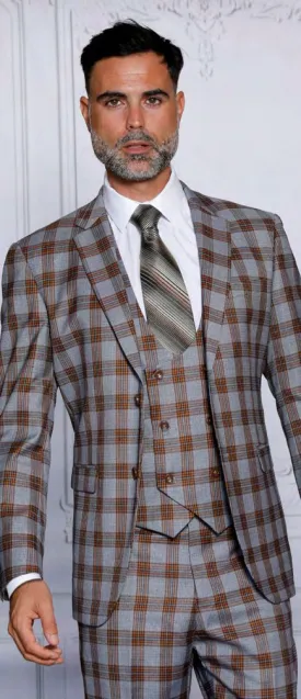 Manzini | 3pc Plaid Suit | Oxford